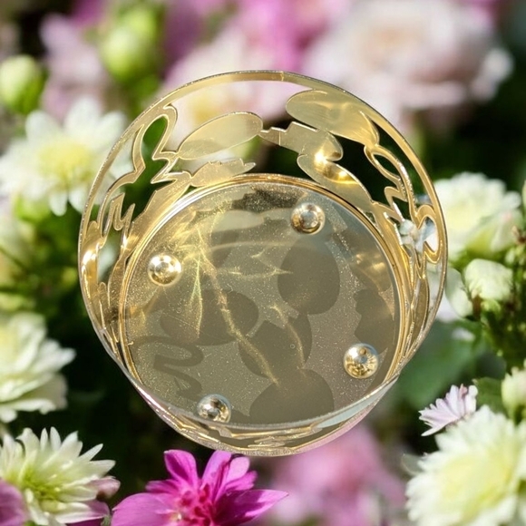 Yankee Candle Large Jar Holder J/H EASTER EGGS Gold Bunnies (EUC) - Picture 5 of 5